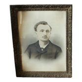 Photography sepia man frame moldings