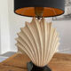 Vintage ceramic shell lamp 80s