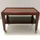 Rectangular Walnut Coffee Table by Paolo Buffa with Casters, Italy