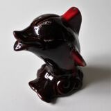 Vintage 'Vallauris' piggy bank dolphin