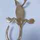 Massive brass lizard signed Zak sculptural design