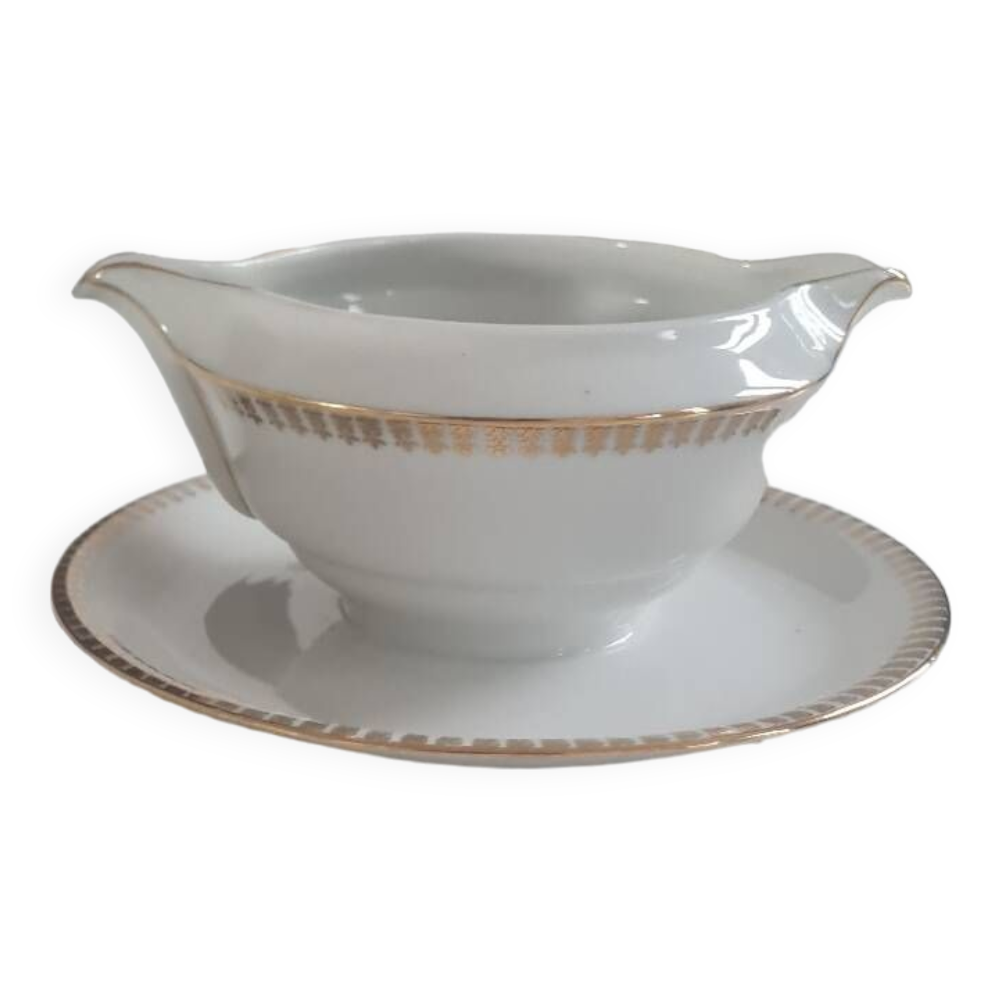Limoges porcelain gravy boat
