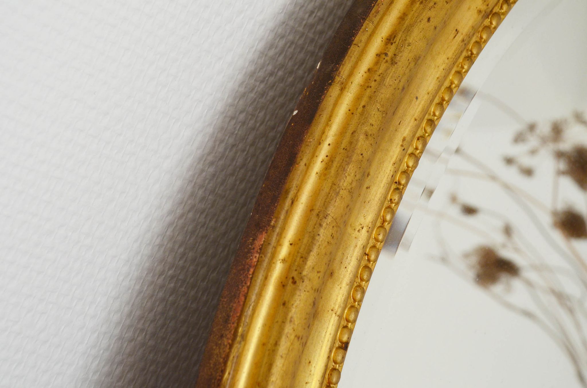 Mirror medallion Napoleon III oval 19th 90 x 60 style Louis XVI