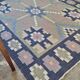 Mid century Scandinavian rug, Swedish wool flatweave with geometric design