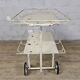 Vintage large metal hospital trolley linen nurse cart