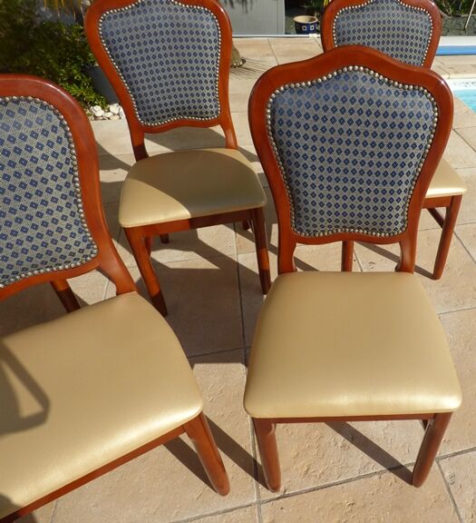 9 merisier solid wood style high chairs variegated