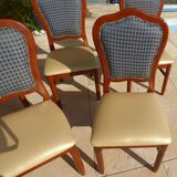 9 merisier solid wood style high chairs variegated