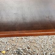 Table d’appoint vintage des années 50 en hêtre chêne et peuplier pieds compas