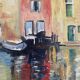 Hsp painting "venice" jean-francois devaliere (1926-2021)