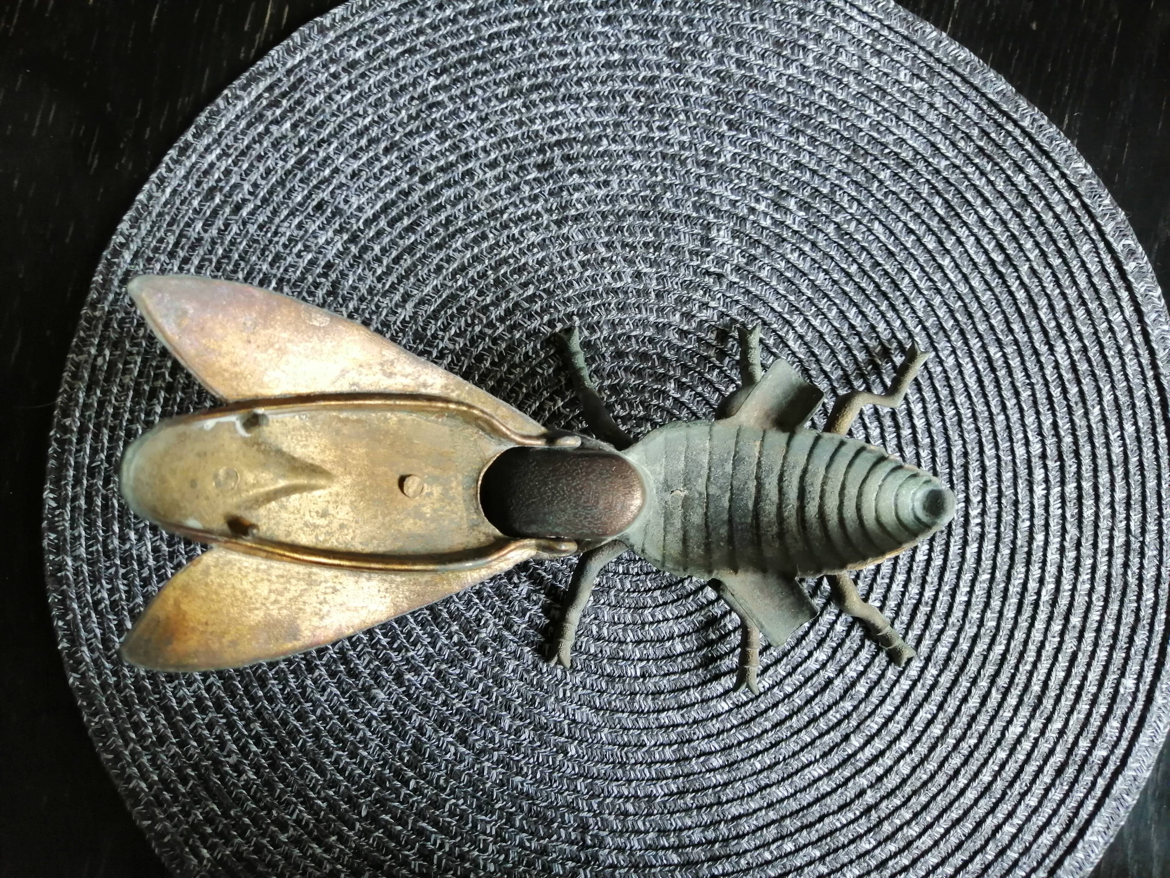 Ashtray brass fly years 70