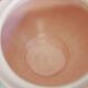 Vintage pink ceramic sugar bowl made by Salins France