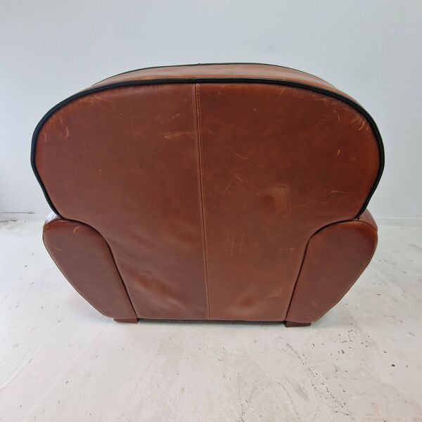 Ensemble de 2 fauteuils club et 1 canapé en cuir par Jan Frantzen, Pays-Bas