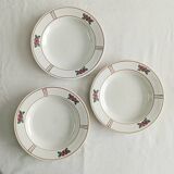 Lot de 3 assiettes creuses Salins, nénuphar