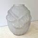 Antique Art Deco vase in moulded pressed glass signed Verçais Schneider.