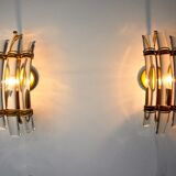 Pair of Venini wall lamps, Italy, 1970