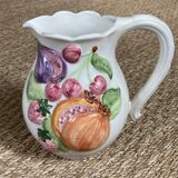 Gerber fruit slip pitcher, vintage ceramics