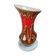 Large vintage vase signed Baudin 83 – red and brown enamelled