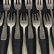Set of 12 Vintage Design Silver Metal Dessert Cake Forks 1