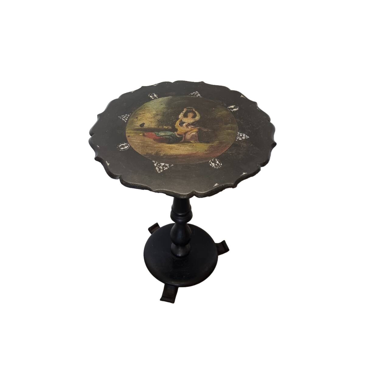 Antique Victorian Tilt Top Side Table, 1880s