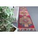 Vintage Turkish Hand-Knotted Wool Cotton Pink Runner Rug 94x358