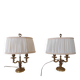 pair of hot water bottle lamps in gilded bronze in the Louis XV style