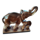 Sculpture Elephant and its Elephant Calf Charles Lemanceau / Saint-Clément