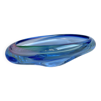 Large glass bowl, Murano, 1980s.