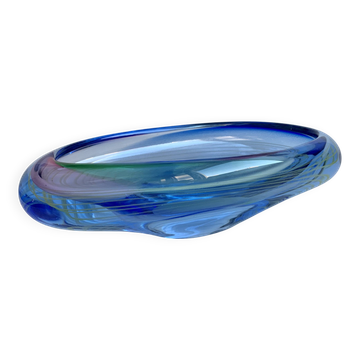 Large glass bowl, Murano, 1980s.