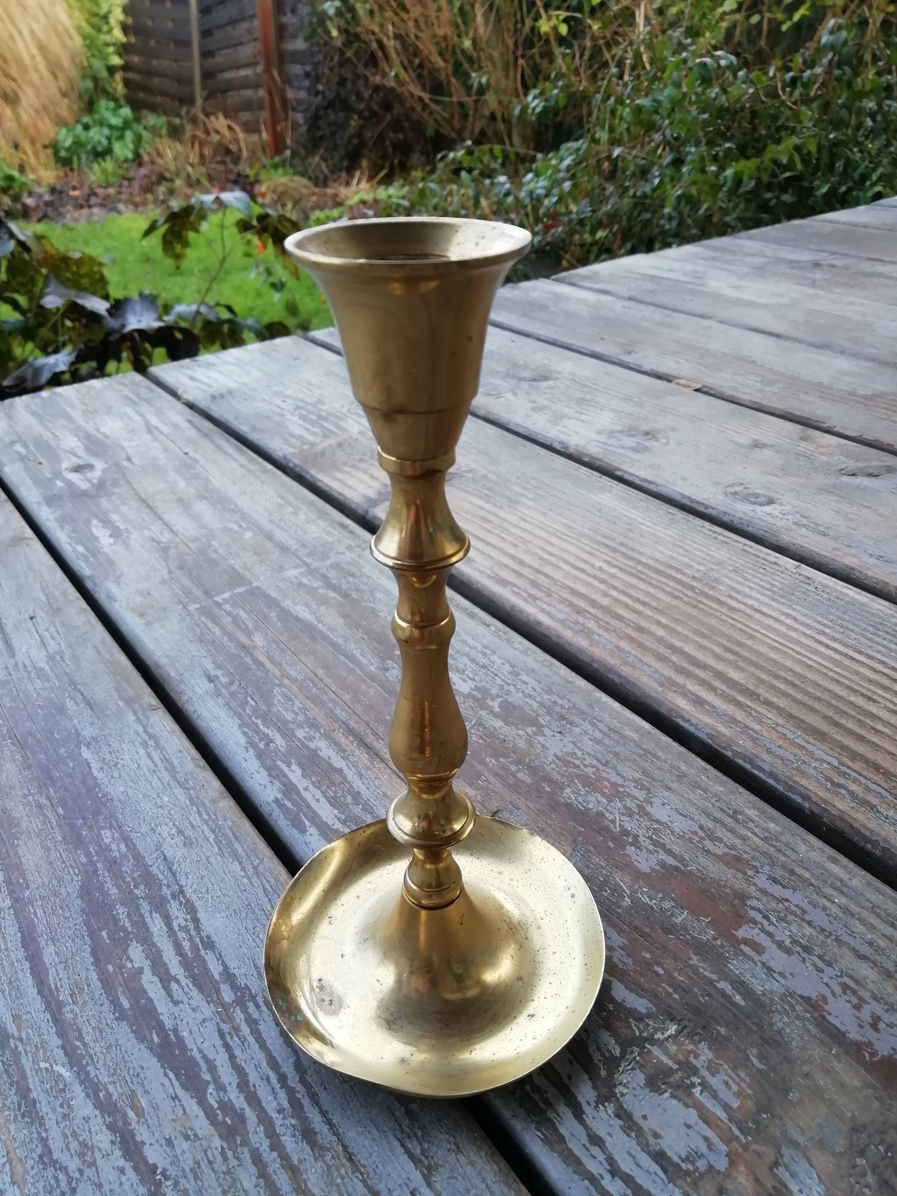 Lot of 3 brass candlesticks