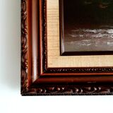 Oil on canvas bouquet of red flowers signed