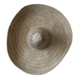 Hand-woven wicker straw hat, ethnic decoration object, sombrero, handmade