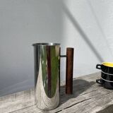 Guy Degrenne stainless steel and wood pitcher