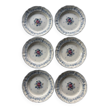 Assiettes à dessert en faïence anglaise