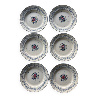 Assiettes à dessert en faïence anglaise