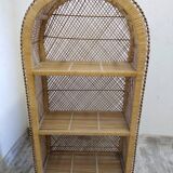 Étagère en osier vintage