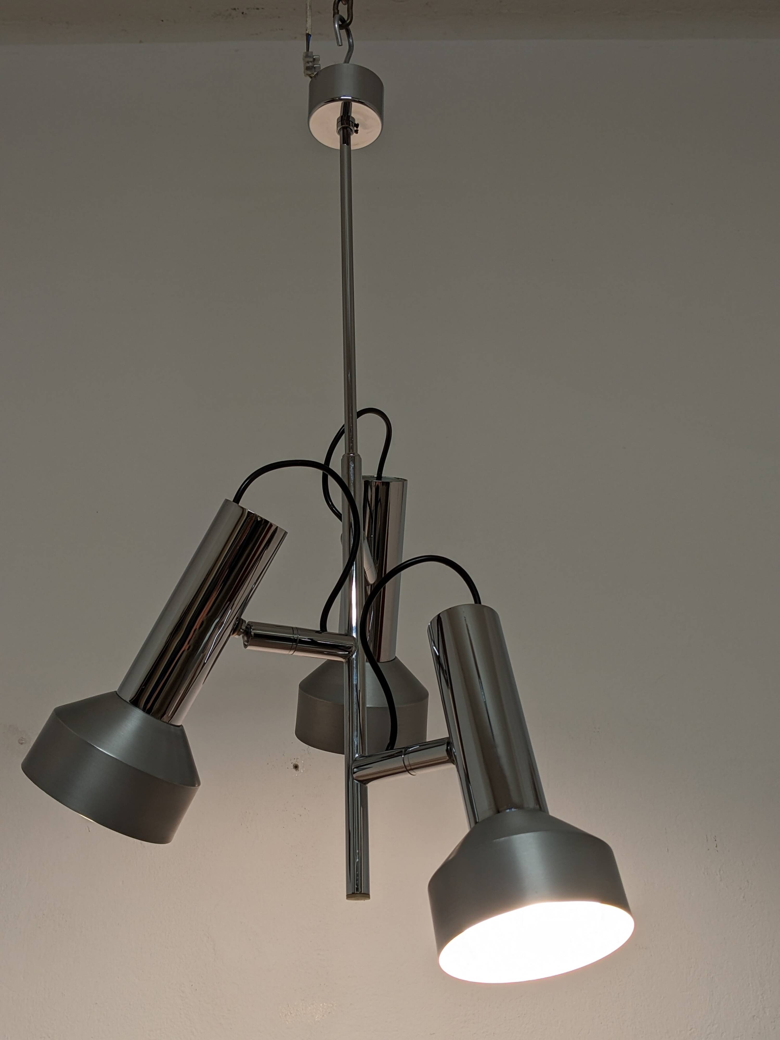 3-spot chandelier by Staff Leuchten, Germany, 1960s/1970s