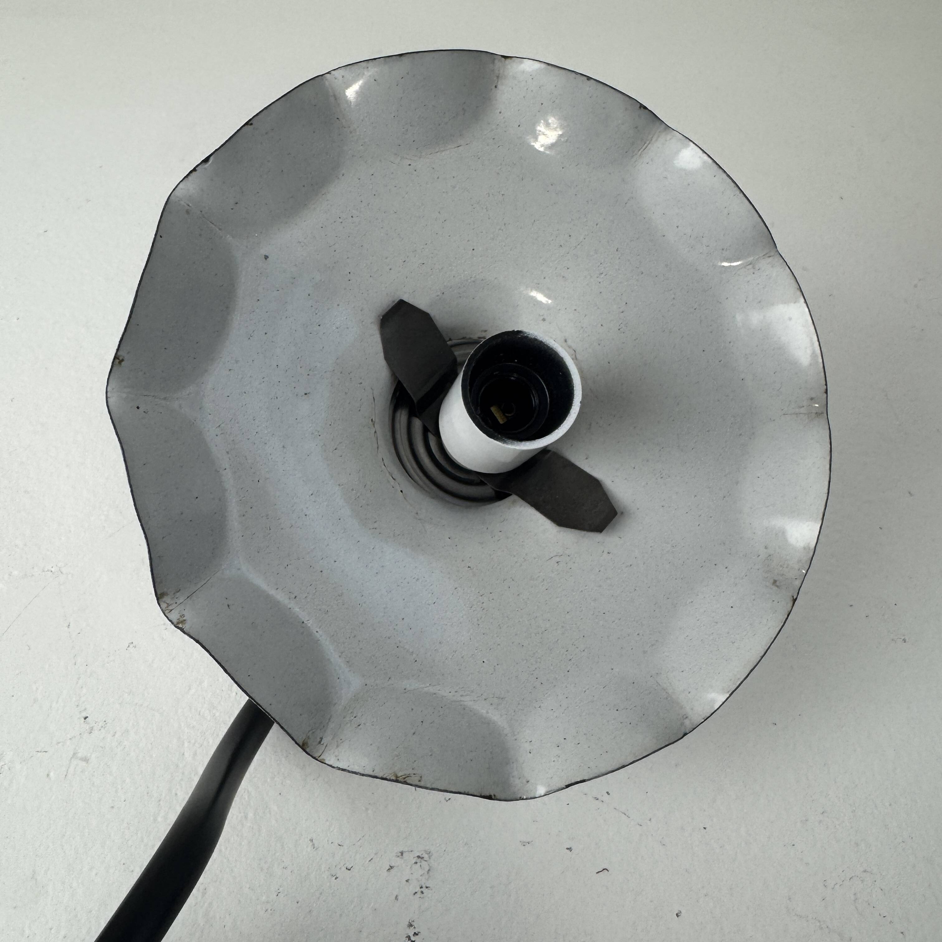 Pair of antique swan neck workshop wall lights