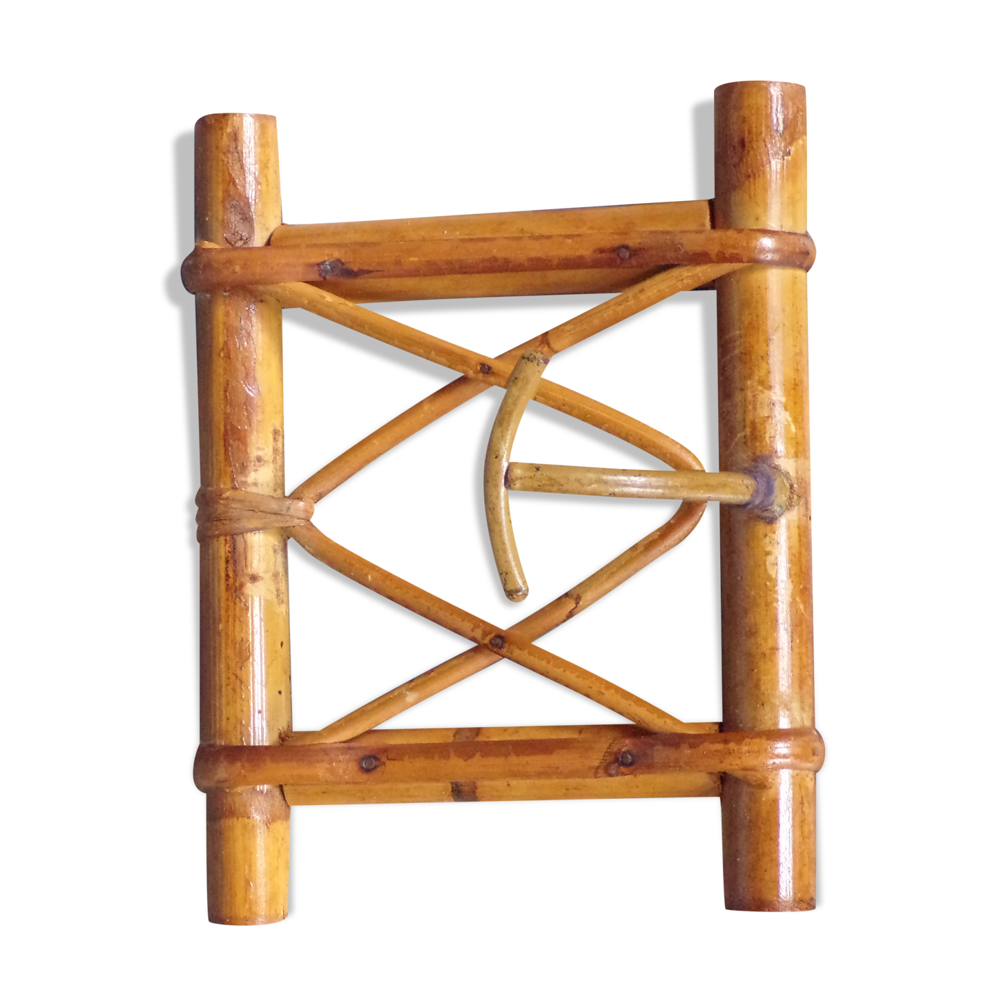 Vintage wicker patère