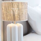 White Charlotte raffia lamp - Cosin Paris
