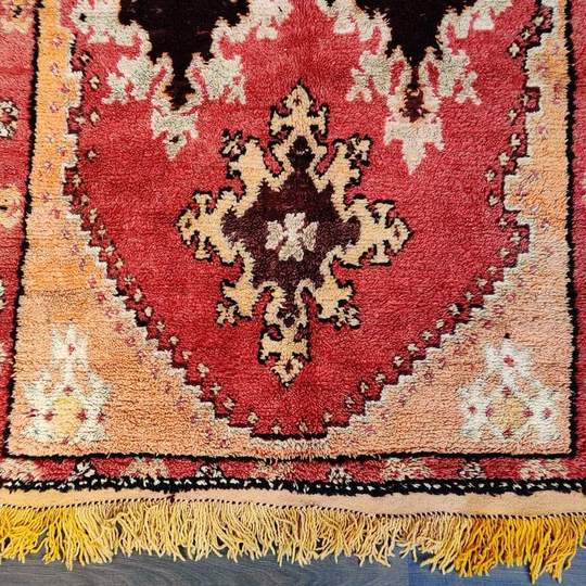 Moroccan carpet boujad orange 150 x 315 cm