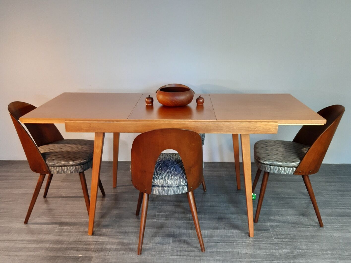 Extended table in Jiràk Beech by Tatra,  Czechoslovakia 1960