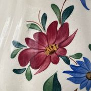 Large ceramic teapot with floral decoration, Digoin Sarreguemines