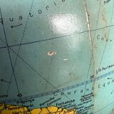Globe terrestre lumineux en verre 50’s/60’s