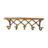 Rattan wall patère coat rack