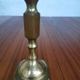 Duo of brass candle holders