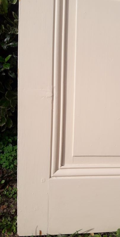 Old translucent glass communication door 82.5x214.2cm
