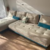 Modular gray sofas