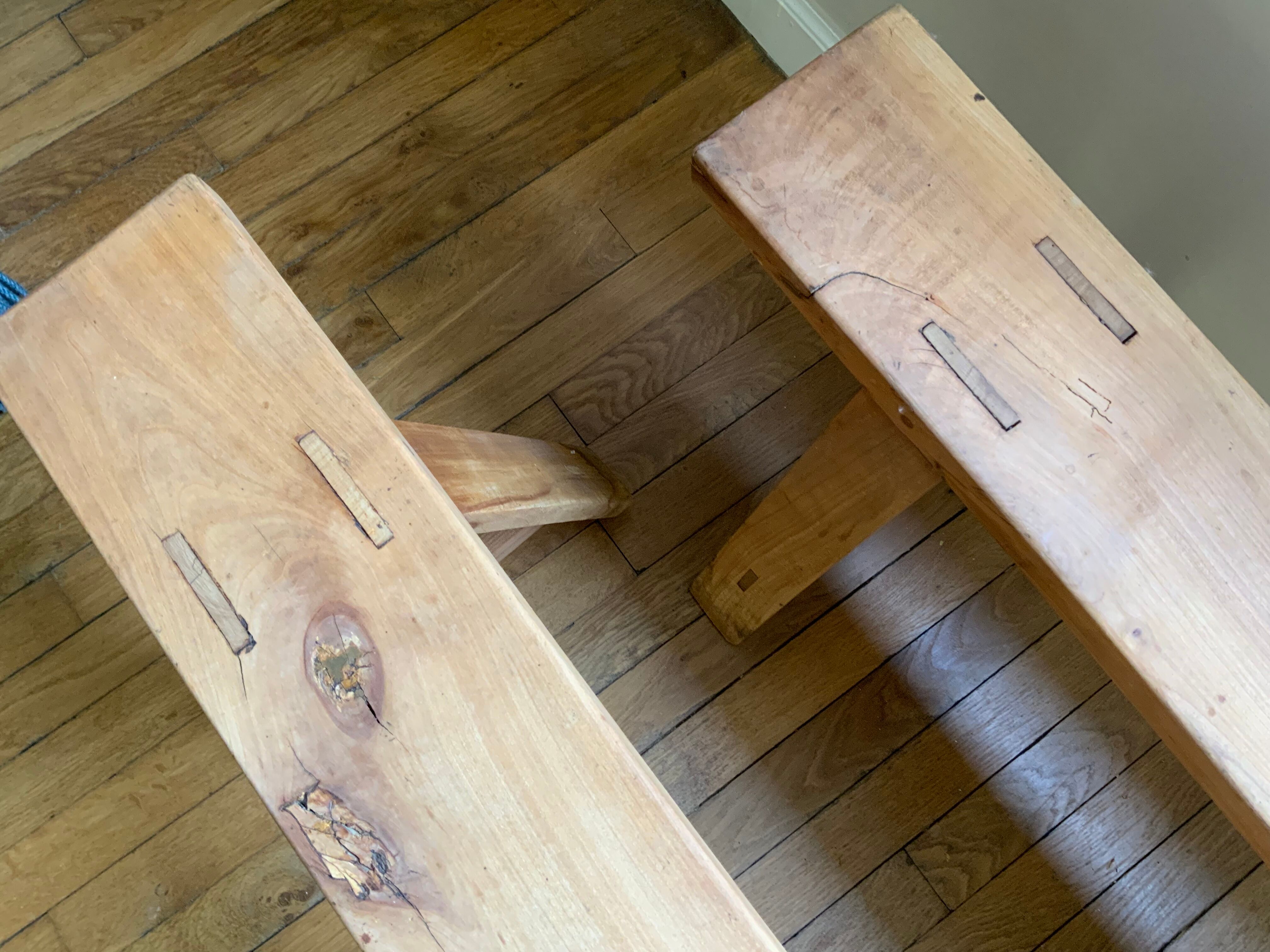 Pair of farm benches