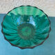 Superbe Coupe / Saladier Vintage en Verre Vert Émeraude