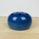 Round vase for flower arrangement, ceramic, blue